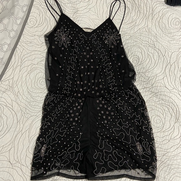 2/$40 🆕 Dex Romper Embellished Beaded with Spaghetti-Strap - Picture 4 of 4